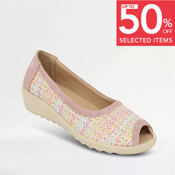 Save up to 50% off selected ladies footwear